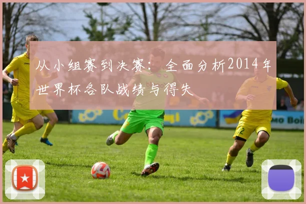 从小组赛到决赛:全面分析2014年世界杯各队战绩与得失